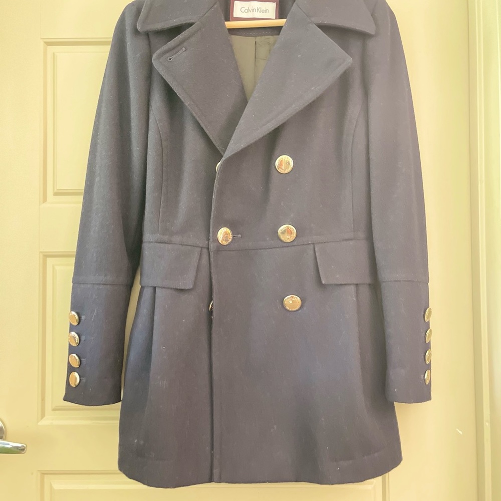 Calvin Klein navy blue coat